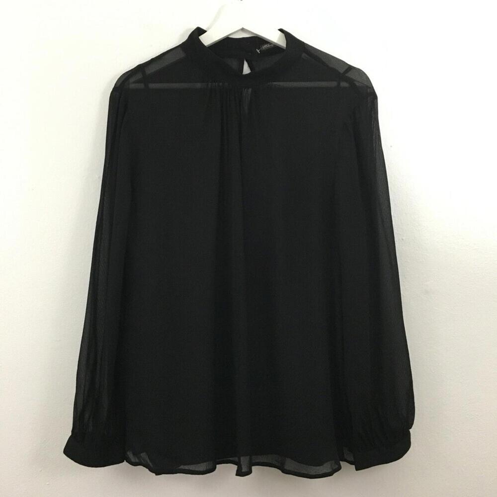 J. McLaughlin Women’s Lonne Chiffon Blouse Size XL